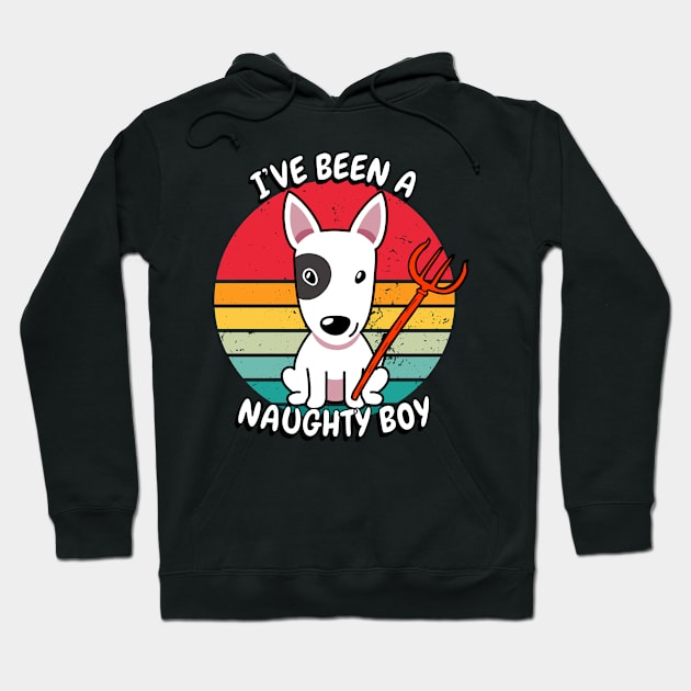 ive been a naughty boy - bull terrier Hoodie by Pet Station